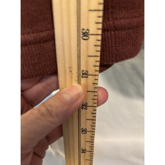 Columbia Sweatshirt Mens XL Ribbed Pullover Maroon Long Sleeve V Neck - Picture 4 of 6